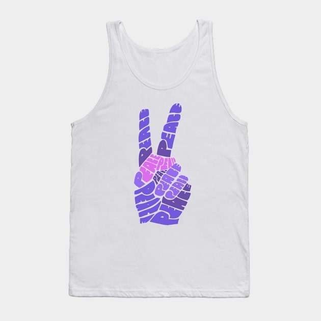 Peace Hand Tank Top by Mako Design 